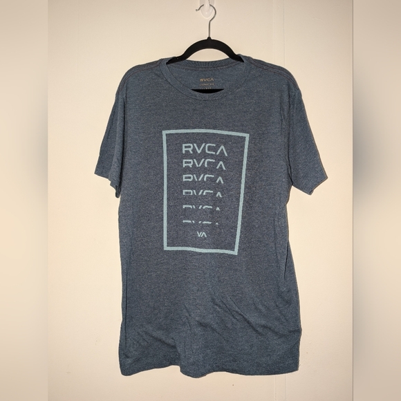 RVCA Men's Slate Blue Graphic Tee - Picture 1 of 3